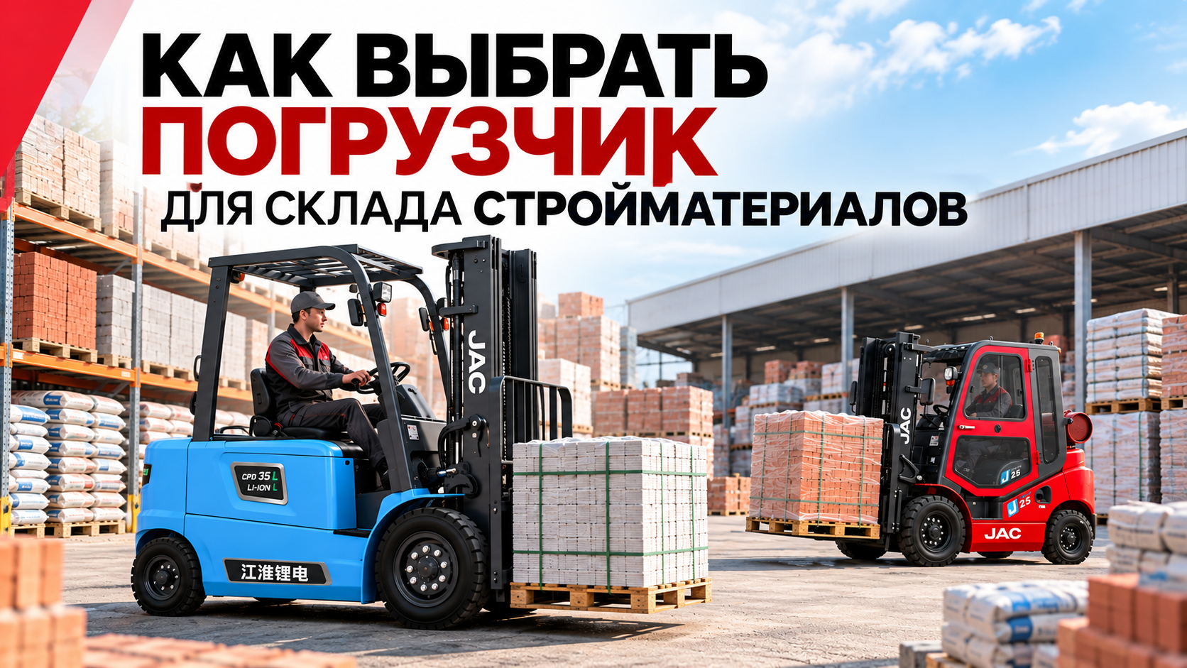 Как выбрать вилочный погрузчик JAC для склада строительных материалов